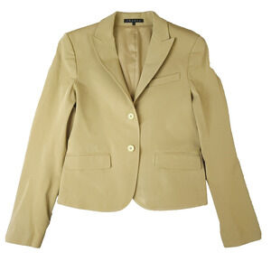 Theory Women's Rayon Blazer Tan Lined Size 8